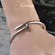 GsunG Platinum PT950 Nail Bracelet Pure Women's Platinum Open Oval Smooth Bracelet Concubine Bracelet supports customization and is calculated based on the gold price of the store on the day