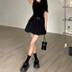 
Henmeichu black dress skirt for women in summer 2025 new high-end Hepburn style small temperament dress short skirt Black sleeveless Hepburn style short flower bud dress L [Suggested 85-120Jin [Jin equals 0.5 kg]]