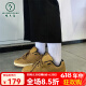 啄木鸟厚底面包鞋男鞋2025秋季新款鞋子男士透气复古百搭情侣休闲滑板鞋 卡其色 9913 37