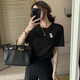 阿迪达斯（adidas）NEO短袖女装2025夏季健身训练运动服休闲透气圆领T恤半袖 IP3878黑色 110 M 推荐-120斤