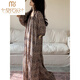 
Modal is so beautiful and elegant long skirt for women in summer thin cotton silk long dress, can be worn on the outside, pajamas make you look slim. 8668 skirt, brown leaves shrink, large, single size, F skirt length 12590-180Jin[Jin equals 0.5 kg]