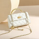 Anysmic international first-line brand 2025 new spring and summer small fragrance chain one-shoulder crossbody bag metal hand-held bag for girlfriend beige