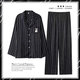 Mishide (Mishide) Parent-Child Pajamas Summer Famille de trois couples Pyjamas Hommes Spring and Automne Thin Ice Silk Home Vêtements à manches longues pour les femmes en été 6627 hommes mdf l toute taille
