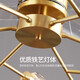 欧普照明（OPPLE）新款全铜北欧轻奢水晶风扇灯现代变频隐形餐厅卧室吊扇灯分子客厅 1W FS9923全铜12头115CM三色