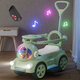 Helinte de cuatro ruedas Asientos para niños Auto eléctrico para niños Baby Cart Child Juguete Adulto puede empujar el automóvil cargando un regalo de automóvil infantil verde Fresh [control remoto + gran batería del acelerador de la barra del acelerador de la barandilla + música bluetooth