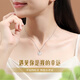 CHINA GOLD PT950 platinum necklace for women with diamonds, four-leaf clover platinum pendant, anniversary birthday gift for girlfriend and wife, four-leaf clover platinum pendant, free silver chain, souvenir