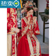 
Shantoulin Village wedding dress phoenix crown phoenix crown phoenix crown phoenix crown phoenix clothing Xiuhe clothes 2025 wedding dress female bride Chinese wedding dress dragon phoenix jacket small high-end phoenix crown phoenix crown S