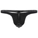 
Sexy gay low waist T-pants tempting and revealing hips light and elastic sexy men's thong bright leather U convex bag single tits black sub-size M