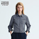 Teenie Weenie Bear Women's Clothing Shirt 2025 Autumn New Women's Temperament Commuter Short Plaid Shirt Navy Blue S