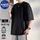 NASA Marvel T-shirt à manches courtes à manches courtes Men Men Summer à manches à manches lâches Contrôle rond Contrôle Shirt Abricot Gray XL