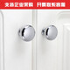 XMSJ European stainless steel bright chrome color wardrobe cabinet drawer round single hole handle French silver shoe cabinet drawer small handle Shell 3527 bright chrome-64 hole distance