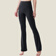Oeing Ketu Yoga Hosen hohe Taille, die Sport und Fitness-Weitbeinhose Spring 2025 neuer Yoga-Anzug außerhalb des Verschleißes Micro-Tag-Frauen Schwarz kleiner Version KZ5009 S
