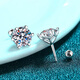 Nilan Fat Donglai same style pt950 platinum moissanite earrings 18K gold moissanite PT950 six-claw screw simple time 30 minutes single