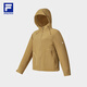 Fila Offizielle Frauenwebende Jacke für Frauen 2025 Herbst Neue Outdoor-Sportarten Einfacher loser Kapuze-Top Urdu Khaki-DK M 165/84a/m