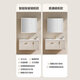 Hengjie (Hegii) Badezimmerschrank, leichter Luxuscreme-Stil mehrschichtiger Massivholz-Schönheitsschrank, Ceramic Integrated Basin Combination Set, Chunyuan Haitang [Spiegelschrankstil] 6188-80 cm