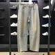 Adidas (adidas) Clover Women's Pants 2025 Spring New Product Wide-Level Washed Denim Sport Pants Scimitar Pants JX9212 JX9214 Dark Blue_Gradial 28