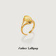 Amber Lollipop Wang Yuwen's same style crystal ring women's open index finger ring anniversary birthday gift for girlfriend and wife