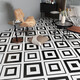 All-Ceramic Nordic 60*60 Schwarz-Weiß-Blumenfliesen-Restaurant-Bekleidungsgeschäft Badezimmer Anti-Rutschgeschäft Kee-resistente Bodenfliesen 6627 600*600