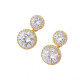 Pendientes de circón Super Flash de moda para mujeres inspires reales chapados en oro reales 925 Pendientes de aguja de plata fabricante al por mayor AC-1047 cobre + oro real chapado en chapado