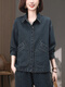 AEMAPE high-end short denim jacket for women 2025 spring and autumn new casual and versatile design middle-aged European jacket top denim blue M suitable for weight of 118 Jin [Jin equals 0.5 kg]