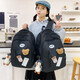 Neues modisches einfaches und vielseitiges Rucksack Casual Student Bag Rucksack Computertasche Männer und Frauen gleicher Stil frischer Rucksack schwarzer Vase kleine Größe