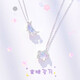 QMXD bestie necklace for two women, honey star moon clavicle chain couple necklace, Valentine's Day commemorative gift for girls