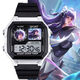 Честь Kings Xishi Small Square Waterpronation Watch Watch Electronic Watch Mute с будильницей ночной свет.