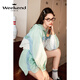 
JORYA weekend 24 summer new Mint Mambo Sports Contrast Embroidered Hooded Drawstring Short Jacket EJWEBQ60 Green - Jacket S