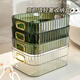 XMSJ Japan imported quality desktop storage box ins transparent cosmetic storage box dressing table mask skin care large transparent green 27.5*20*9.5cm