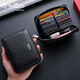 Goldlion Card Bag ID Bag Men's 2025 New Genuine Leather Bank Card Bag ID Card Anti-Degaussing Multi-Card Slot Cow Card Holder Fashion Crocodile Pattern More than 30 Card Slots Gift Box