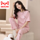 Catman (Miiow) Pajama de seda de hielo para mujeres Summer Algodón puro Pantalones de manga corta Se puede usar con ropa de ropa para el hogar de algodón YSH679 M [recomendado para usar 80-100 Jin [Jin iguala 0.5 kg]]]