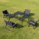 
Outdoor igt camping table ultra-light iron mesh multi-function folding camping table and chair set complete set 9898 fire table + inner table + double-layer cloth bag
