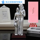 无品牌结婚十周年纪念日礼物送老婆一家四口摆件结婚十周年纪念日 15935银色+提供刻字+男孩 一家三口