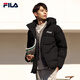 FILA official couple down jacket 2025 winter fashionable casual hooded top warm jacket for men and women