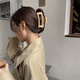 Barberry summer new matte matte square simple hair clip for the back of the head bangs hairpin shark clip 2025 new square gripper black 1 piece