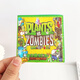 Mignon mini plante vs zombie magnétique autocollant silencieux livres toys pour les garçons enfants cadeau petit livre d'autocollant magnétique livre de silencieux magnétique-3 mélange aléatoire et assorti sans répéter 10 * 10cm [3 scènes + 2 matériaux]