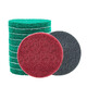 Flocked scouring pad industrial round 5-inch polishing and cleaning 2-inch 3-inch 4-inch hard emery brushed cloth flocked scouring pad 2-inch red 100 pieces
