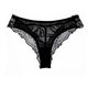 French Sexy Hollow Lace Hot Thong Back Cross Adjustable T-Pants Women's Underwear Black M
