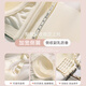 莫代尔内衣女士大胸显小聚拢无钢圈透气侧收副乳夏季薄款性感蕾丝文胸罩 银灰色+香槟白 S 34/75BC