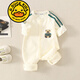 G.DUCKKIDS品牌童婴儿衣服新款秋装新生儿哈衣长袖可爱宝宝连体衣爬服春秋款 6221 黄色 80cm