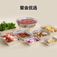 Zhongyuan Jiademei rectangular tin foil box with lid air fryer aluminum foil tray reusable oven barbecue special size packaging F185 700ml length 18.5CM*50 pieces
