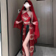 谜姬（Mizz zee）性感古风汉服睡衣服调情免脱制服诱惑装激情床上套装qqny 红色汉服套装+无线充电 均码 (建议80-130斤) 夫妻房事情趣助爱床上