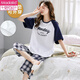 Pajamás modal para mujeres New Summer Pady Pad, algodón puro de algodón puro de algodón corto, almohadilla para el hogar del hogar delgada de talla delgada de talla delgada: 679 Barbie Bear M Mujeres