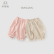 
Baby Bear Girl Pure Cotton Cropped Pants Summer Thin Girls Lace Boulevard Pants Baby Casual Pants Sweet Outdoor Pants Apricot Khaki 90