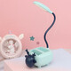USB plug-in table lamp LED desk lamp mobile phone holder pen holder cartoon desktop ornaments children's gift night light cute little desk lamp kindergarten Children's Day gift cute pet lamb + pen holder function + plug-in style random color