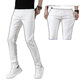 TTPMER Jeans de tres a prueba para hombres tendencia impermeable a impermeables elásticos delgados pies delgados versátiles de pantalones largos casuales negros y grises 1048 yn [alta elasticidad] 28 tamaños-recomendado (peso 95-105Jin [Jin iguala 0.5 kg])