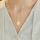 Central Chuang Fashion China Gold Authorized Necklace Women's Hetian Jade Pendant Birthday Gift for Mom and Elders Silver 925