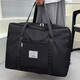 Hearing Time Travel Bag Large Capacity Suitcase Can Be Covered with Trolley Handbag Men and Women Traveling Short Distance Diagonal Storage Bag Black