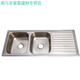 
304 stainless steel sink double-trough lengthened stainless steel washbasin integrated stretch washbasin S12048 12048
