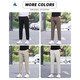 EGMO ice oxygen men's trousers summer thin business loose straight cotton nine-point pants ice silk trendy brand breathable trousers brown 9201 30